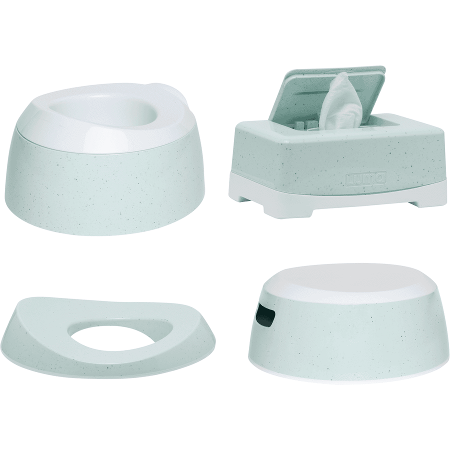 Luma® Babycare Kit réducteur de toilettes et pot bébé Speckles menthe