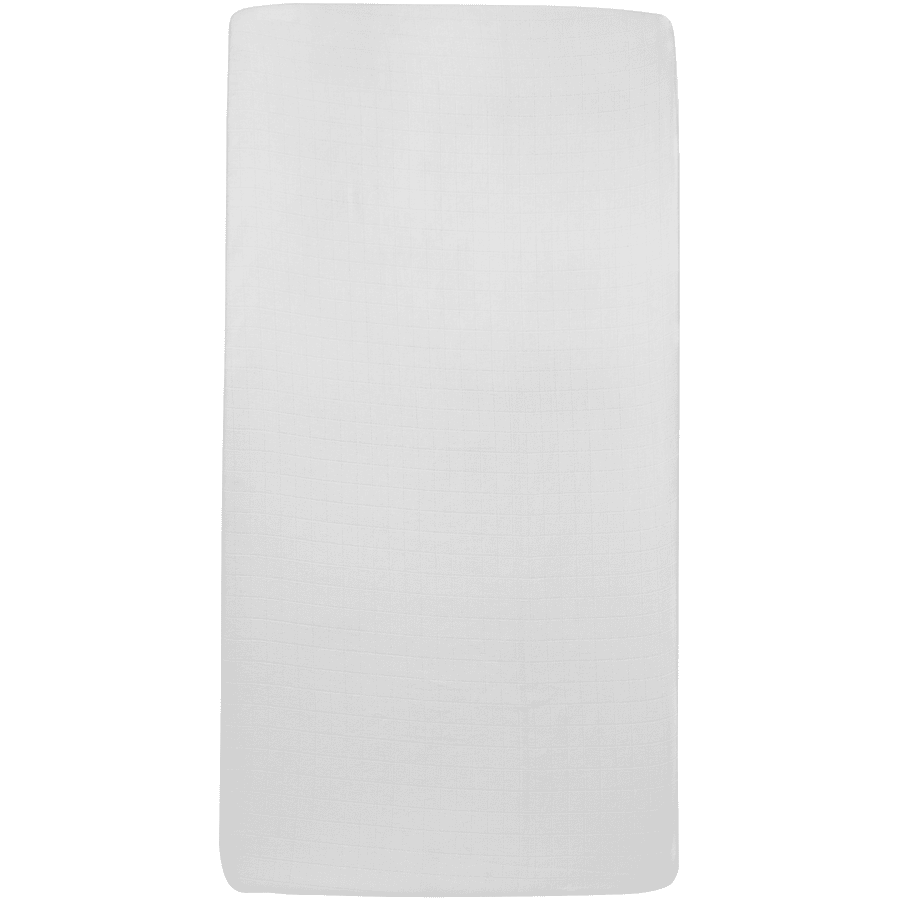 MEYCO Drap housse pour lit enfant mousseline white 60x120 cm