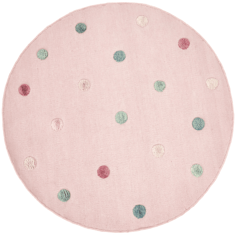 Entertainment Besnoeiing meester LIVONE kindertapijt COLOR MOON roze/multi 130 cm rond | pinkorblue.nl