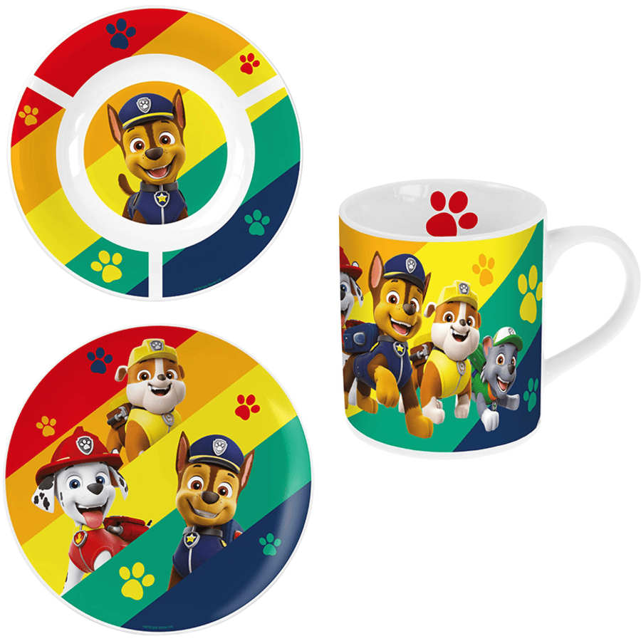 p:os frokostsett Paw Patrol, 3stk.