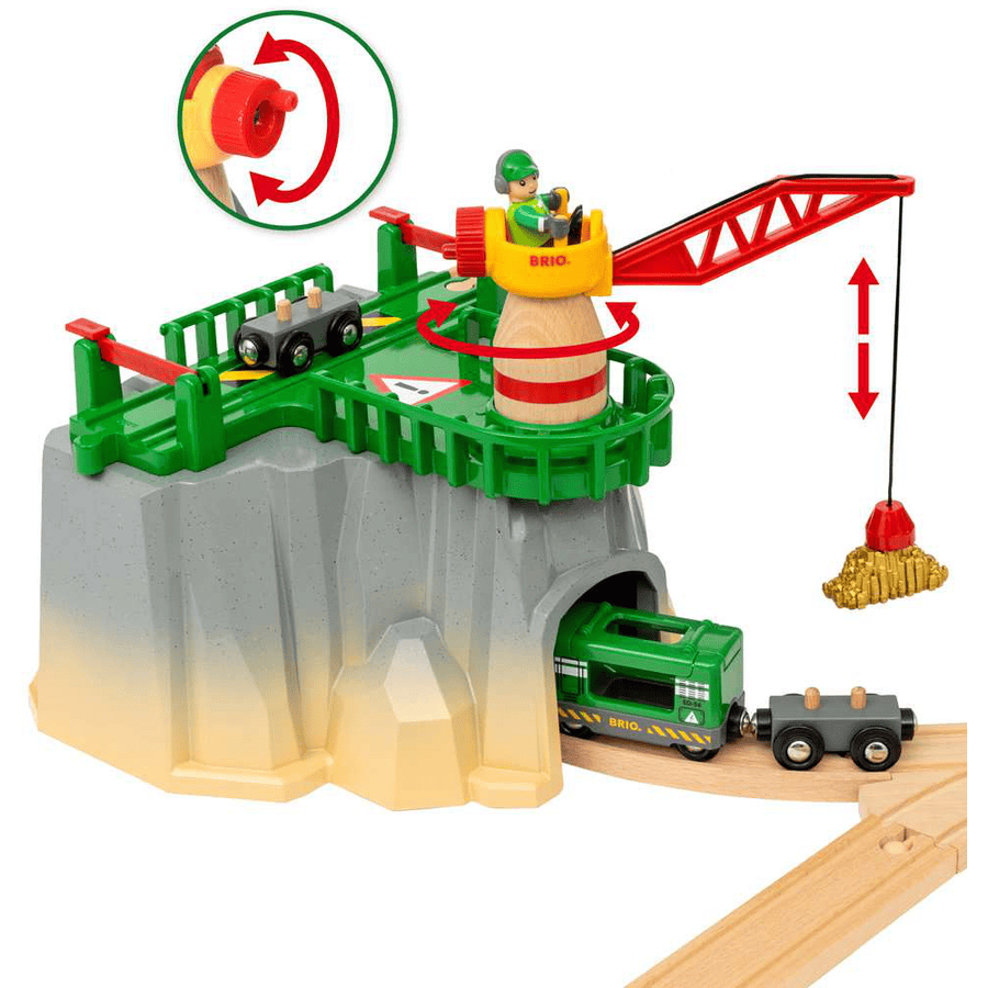 BRIO®WORLD Wooden Railway Mountain Freight Set Deluxe