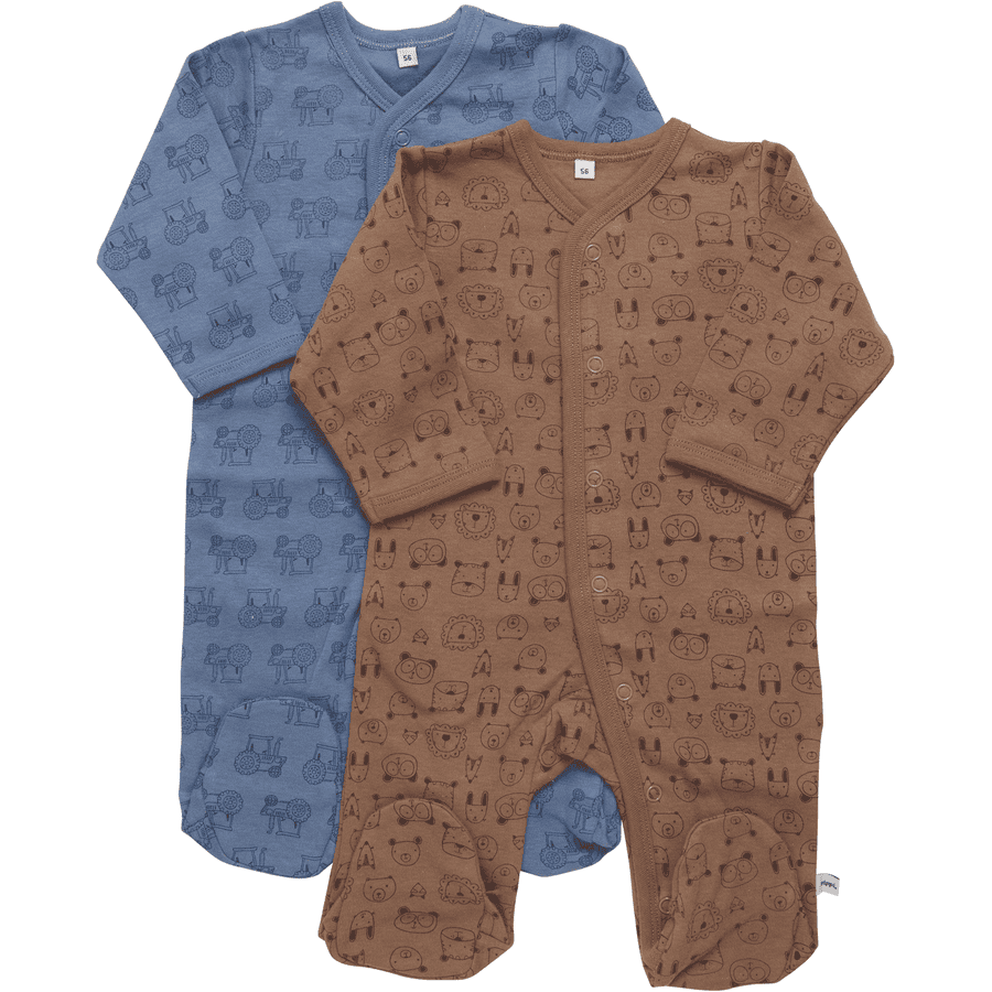 pippi Combinaison pyjama enfant Blue Mirage lot de 2 