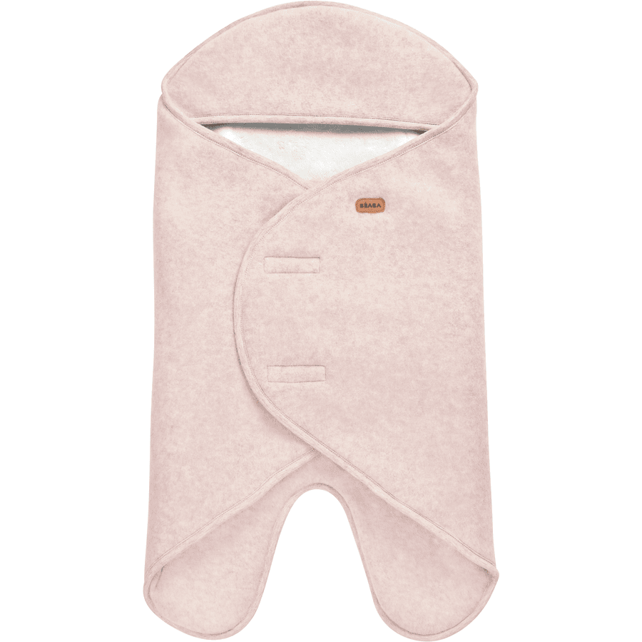 BEABA  Coperta per bambini Baby nomad e Doppio pile rosa cipria bianco 0 - 