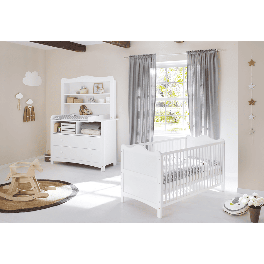 Pinolino Habitación infantil Florentina cómoda extra ancha, estantería y cama 60 x 120 cm