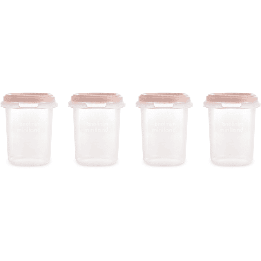 miniland Opslagcontainerset 4, hermetisch blush 250ml