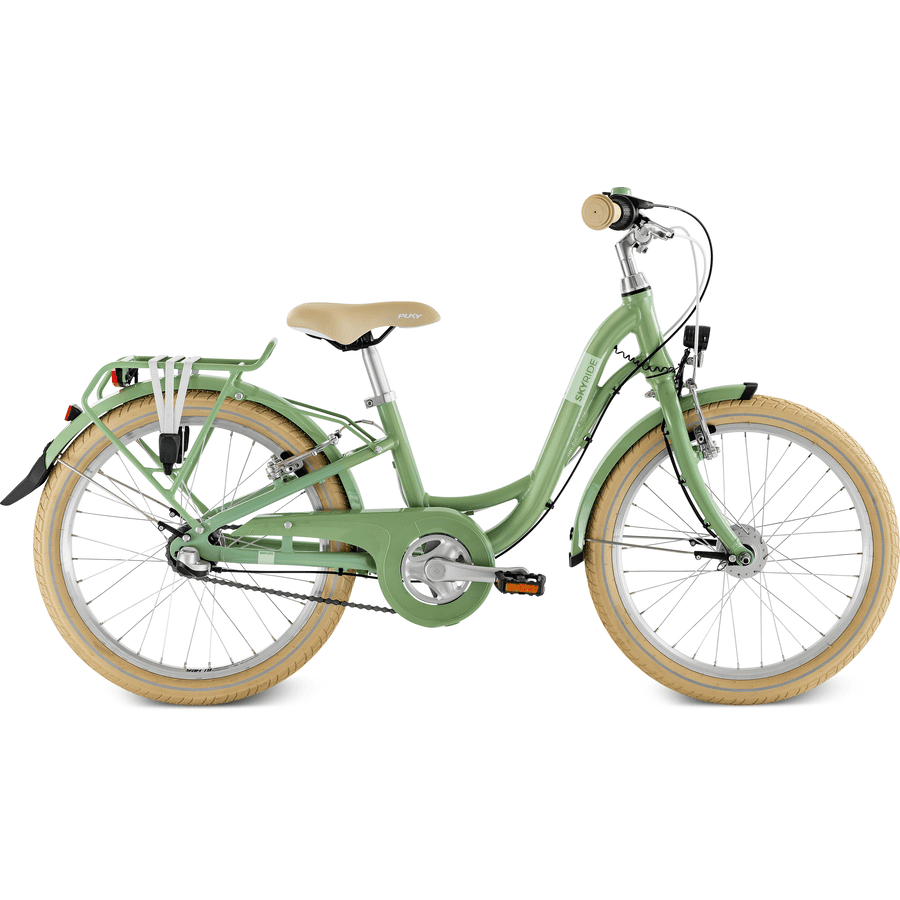 PUKY ® Dětské jízdní kolo SKYRIDE 20-3 CLASSIC, retro green