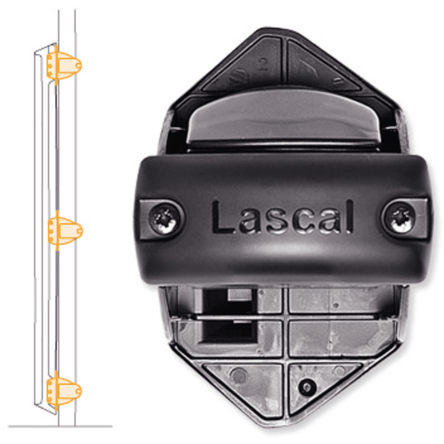LASCAL Kiddy Guard Rohrhalterungs-Set schwarz für Verschlussleiste