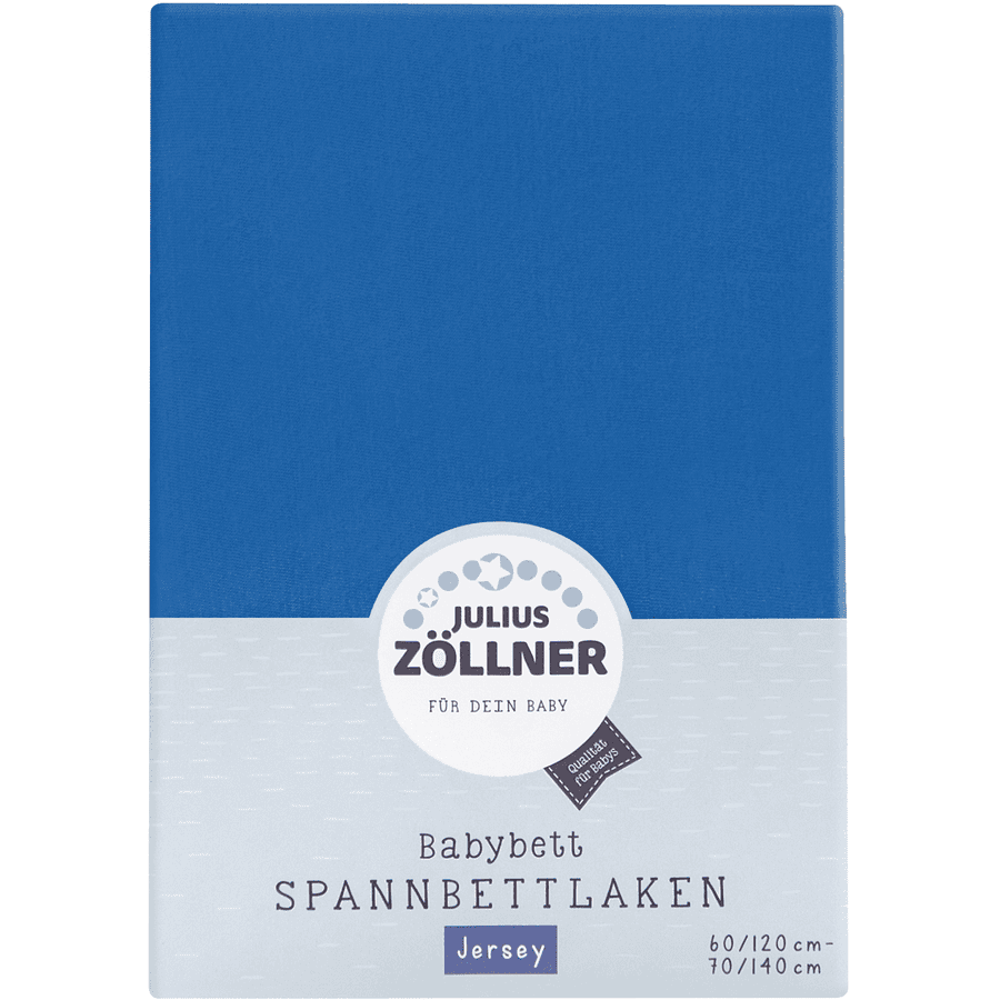 ZÖLLNER Lenzuolo per lettino in jersey blu