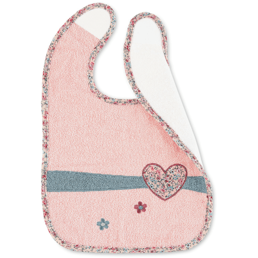 Sterntaler Bavoir en plastique velcro Mabel rose pâle