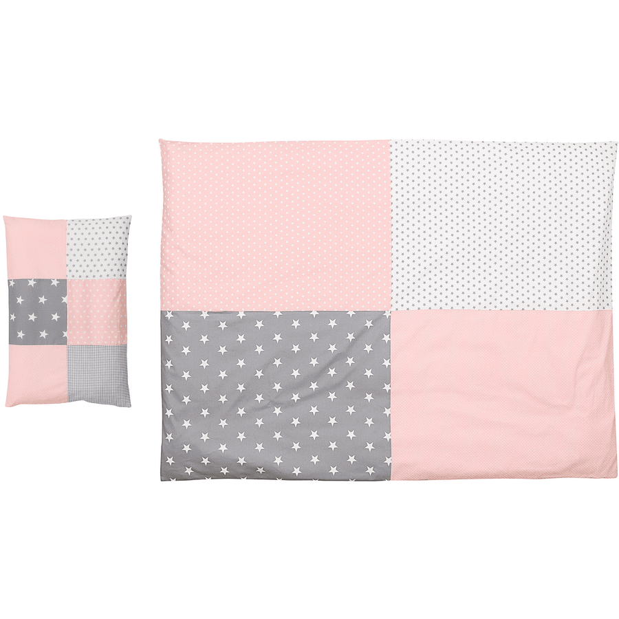 Ullenboom Kinder Beddengoed Roze Grijs 135 x 100 cm + 40 x 60 cm
 