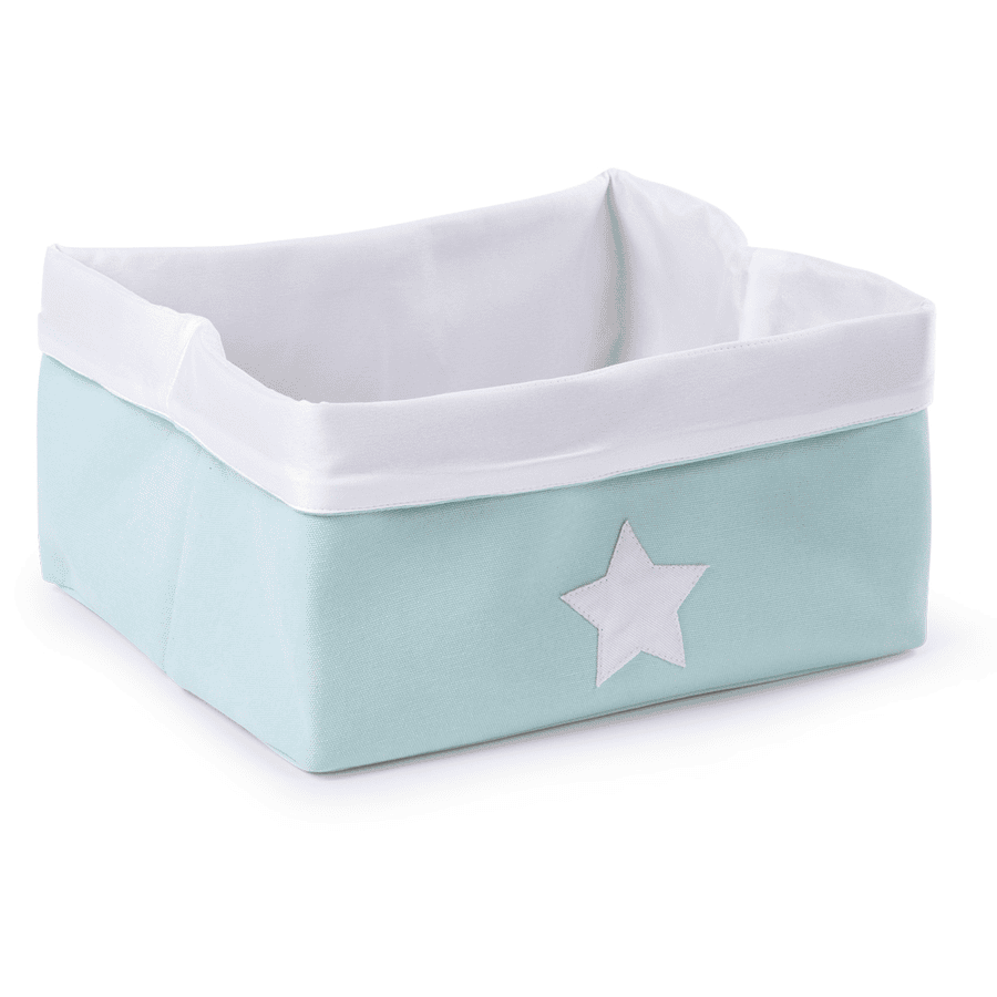 CHILDHOME Aufbewahrungsbox mint, weiß 40 x 30 x 20 cm