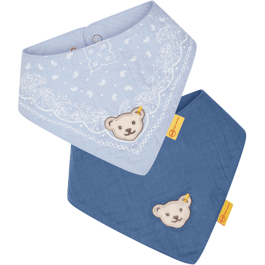Steiff Sjaal 2-pack Chambray Blauw