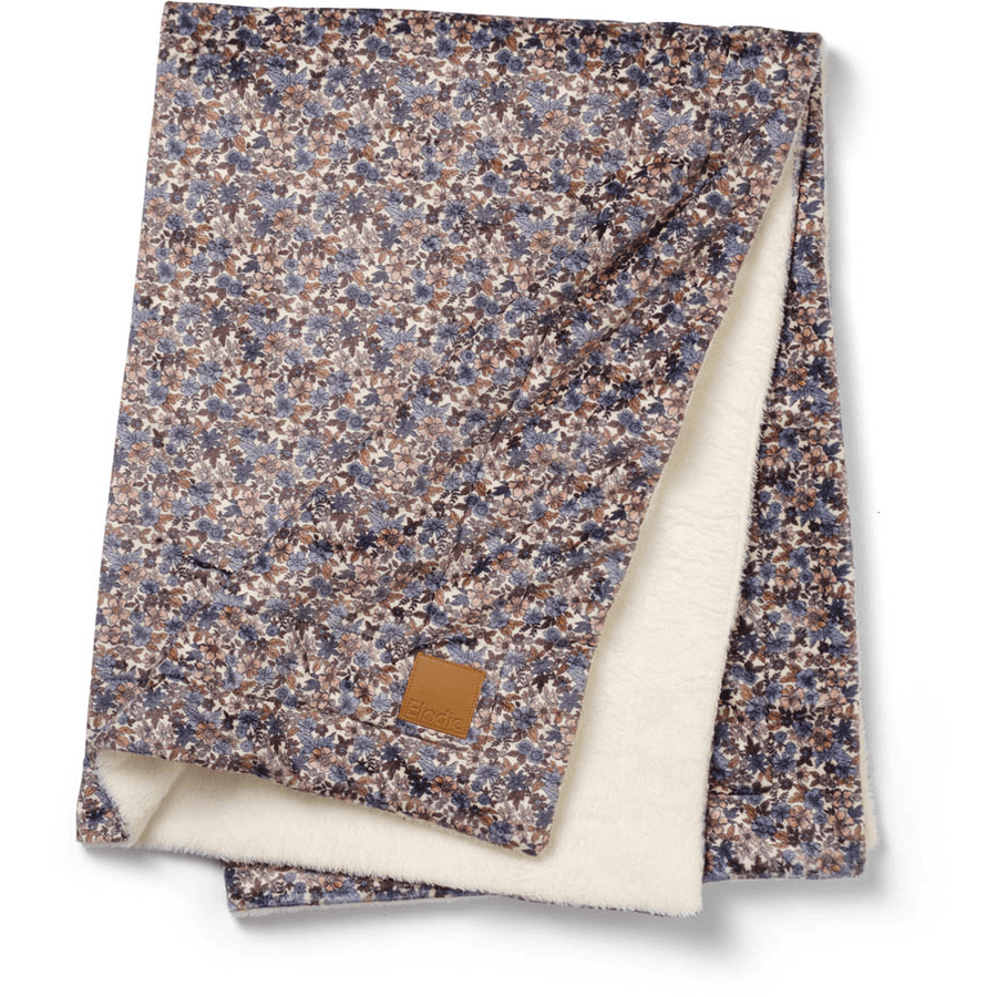 Elodie Pearl Velvet Babyteppe i fleece - Blue Garden 