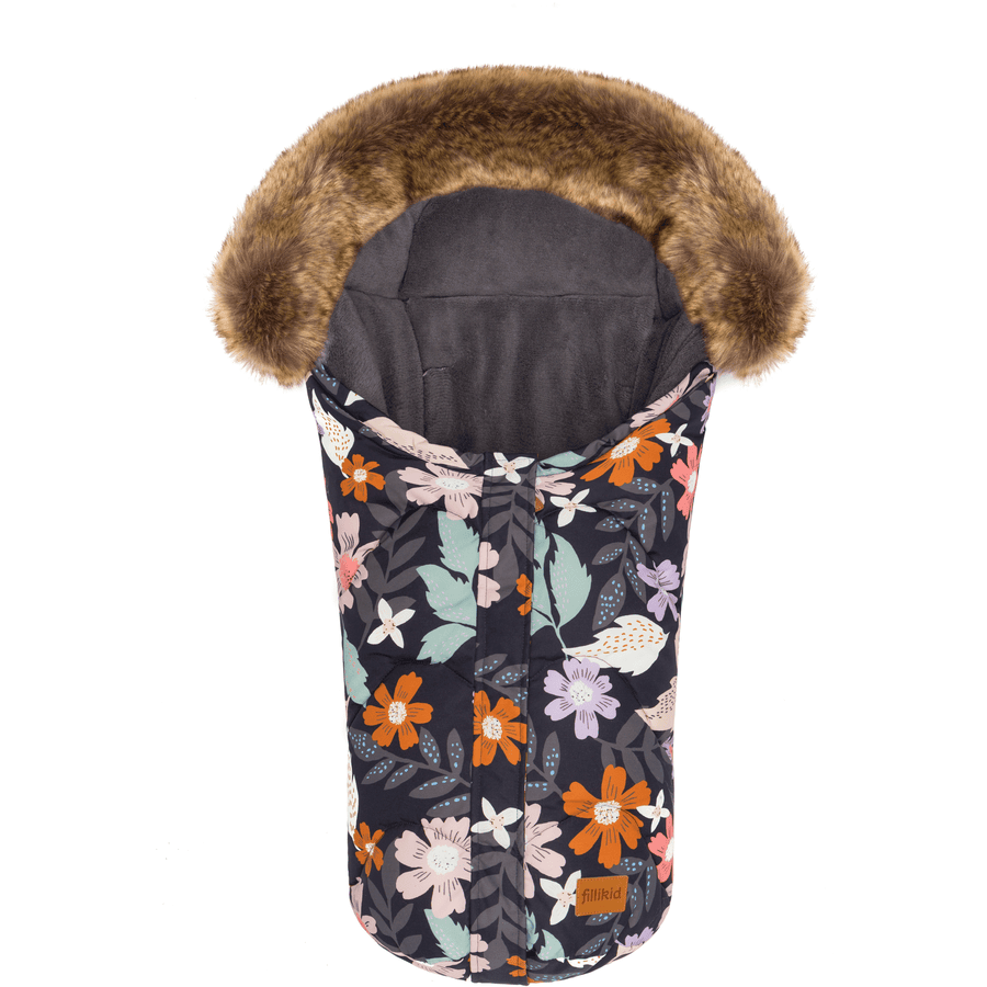 fillikid Winterfußsack Lhotse für Babyschale Blumen