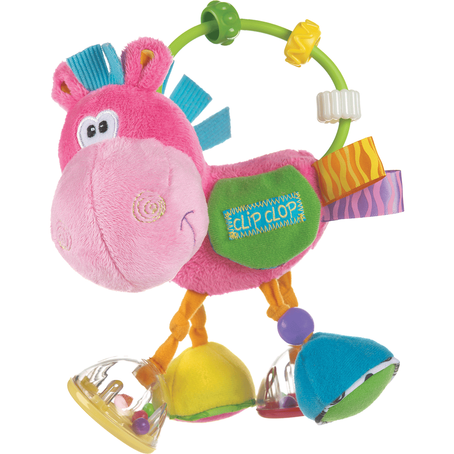 playgro Activity Cavallo con sonaglio Clip Clop, pink