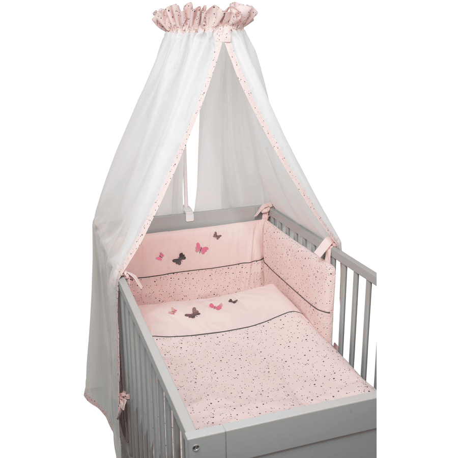 Be Be Be 's Collection Muslin Bed Set 3pcs 3D Butterfly Pink
