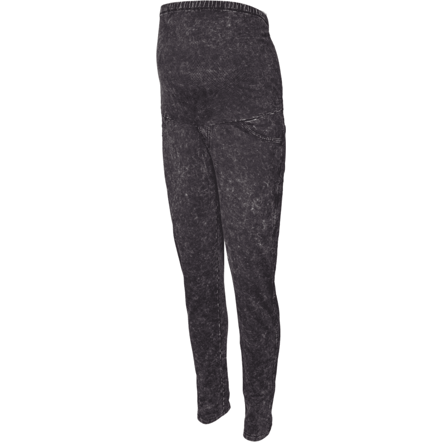 mama;licious Leggings di maternità MLCELINA Black Denim