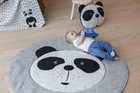 DAVID FUSSENEGGER Tapis d'éveil doublé panda blanc pur 120 cm